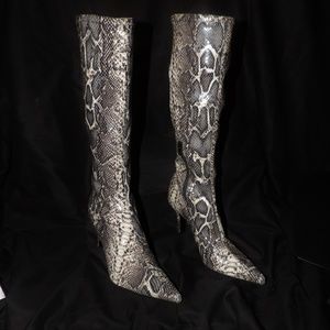 Antonio Melani Snake Skin Stiletto Boots 7 1/2